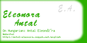eleonora antal business card